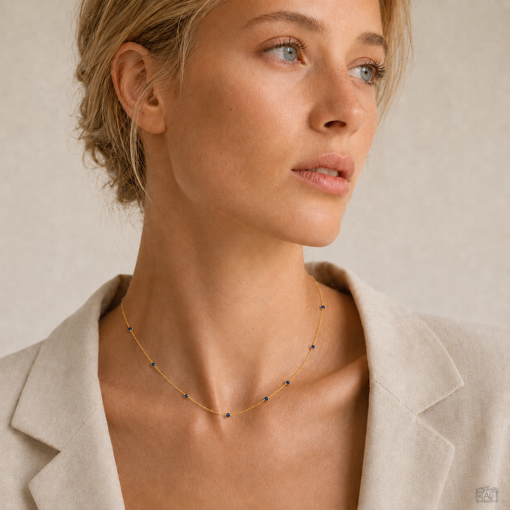 Nuance Necklace 01 Gold Red