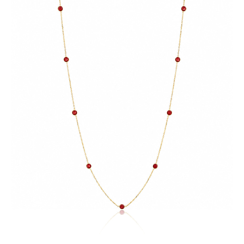 Nuance Necklace 01 Gold Red