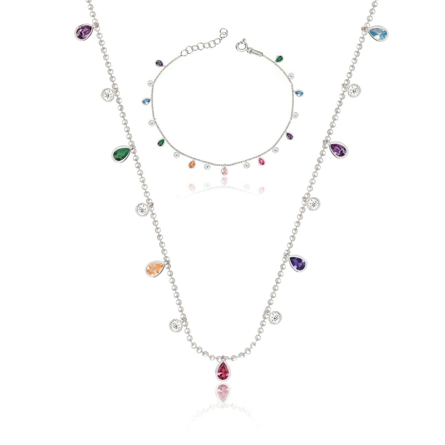 Aria Zirkonia-Schmuckset von Froyé – Detailansicht