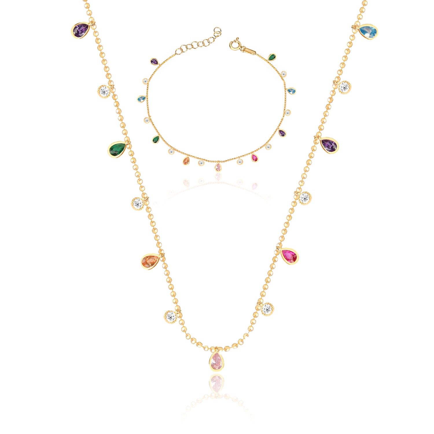 Aria Zirkonia-Schmuckset von Froyé – Detailansicht