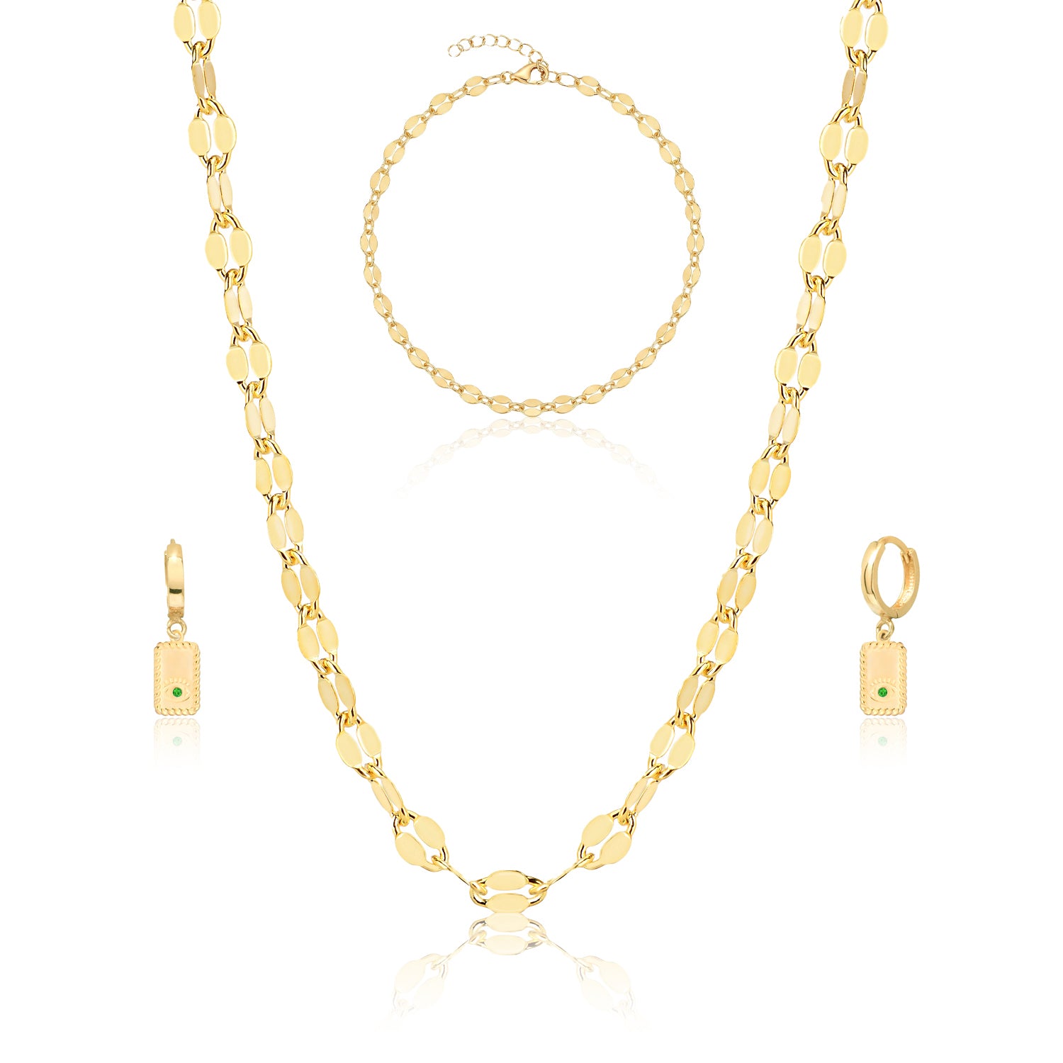 Lip Chain Schmuckset von Froyé – Detailansicht