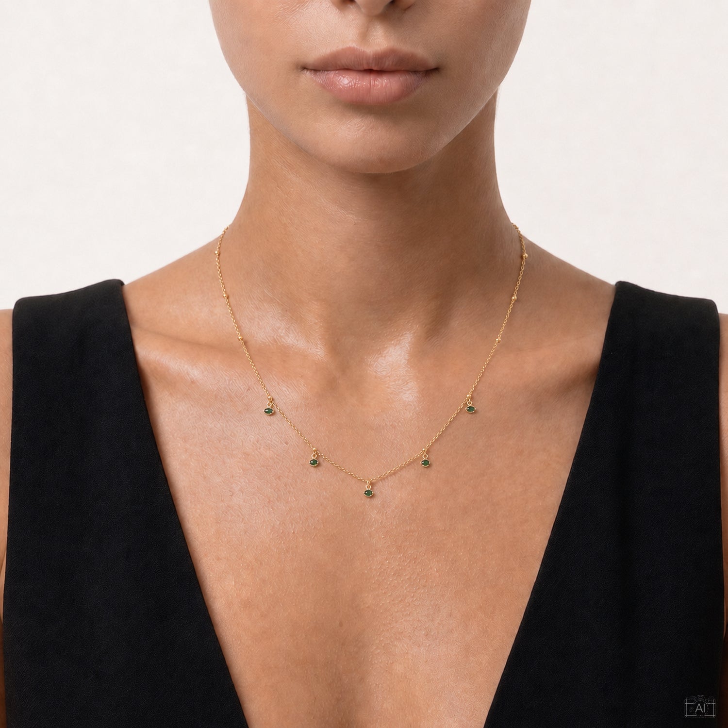 Aura Necklace Silver Blue